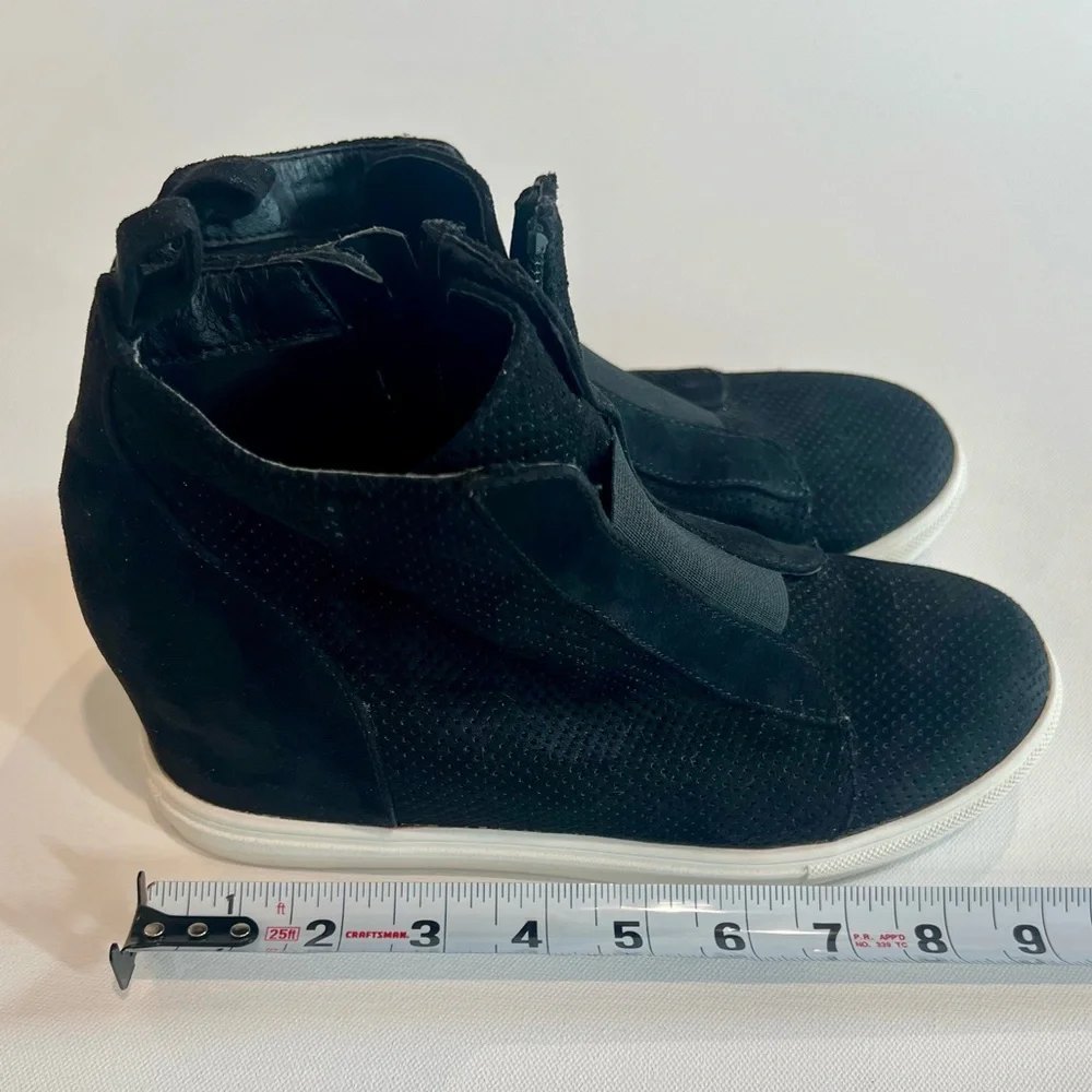 Madden Girl PERRYY Wedge Sneaker Black Size 6.5 Zip - Picture 5 of 7